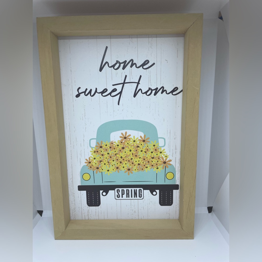 Two-Sided—Set of 3-reversible happy spring/St. Patrick’s Day framed signs.NWT